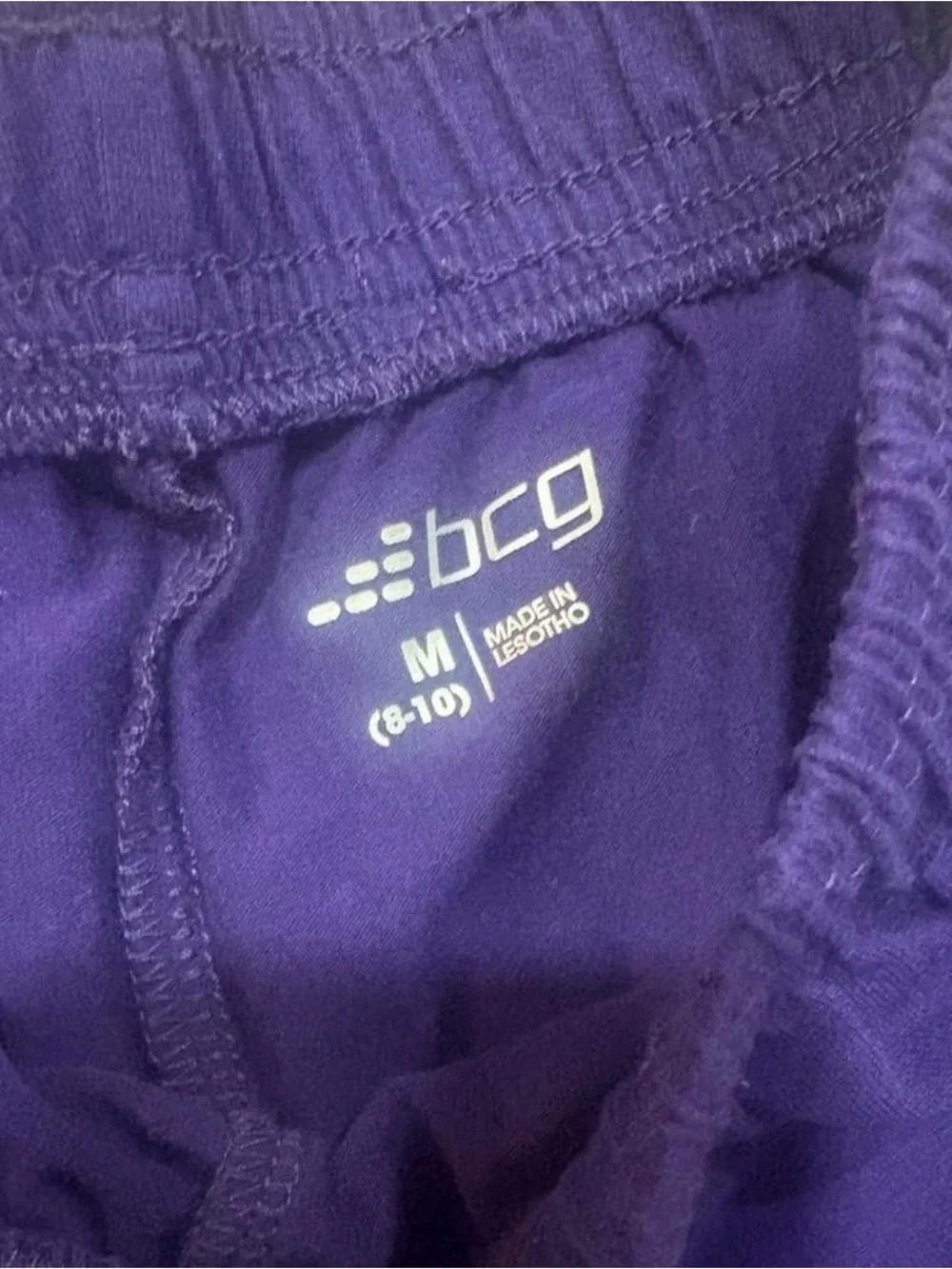 🩷$3 BUNDLED- bcg Purple Running Shorts with White Trim